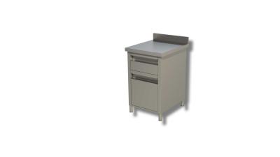 DRAWERS CABINET  DRAW AND BOTTLE DRAWER WITH UPSTAND  AISI 304