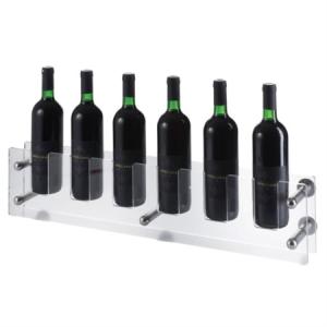 WALL-MOUNTED WINE RACK display 15 bottles with black bottom
